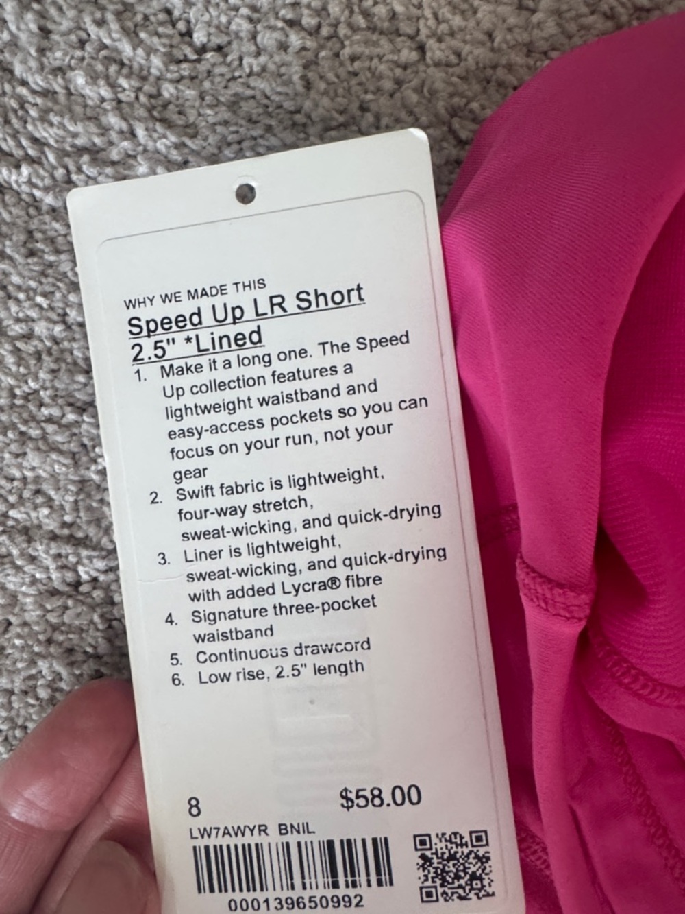 NWT lululemon speed up short 2.5 - Picture 4 of 4